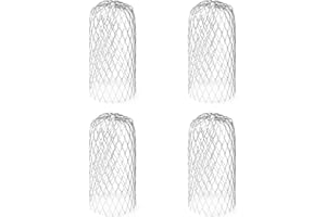 QWORK® 4-pak aluminiowa kratka rynny kratka filtrująca, osłona rynny, wolna od zatykania się liśćmi, mchem, brudem, błotem