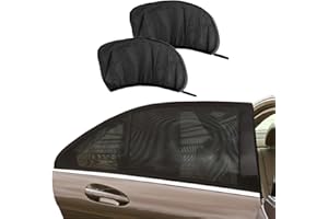 XIELBIS 2 Pack Car Rear Children's Window Shades for Baby, Car Window Shades for Baby, Windows Stretchable & Breathable Sun Protection, Fits Most Vehicles