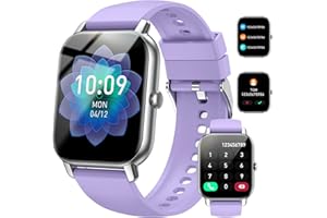 NERUNSA Smartwatch Donna Uomo, Effettua o Risposta Chiamate, 1.85" Orologio con Cardiofrequenzimetro/Monitoraggio del Sonno, 100+ Sport Impermeabil IP68 Fitness Tracker per Android iOS