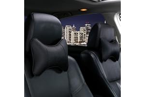 ADIPN 2pcs Car Headrest Pillows, Car Headrest Cushions, Memory Foam Car Seat Neck Support Pillows, Car Neck Pillows, Comfortable Soft Universal Car Seat Pillows, Neck Rest Cushion for Auto Driving (black)