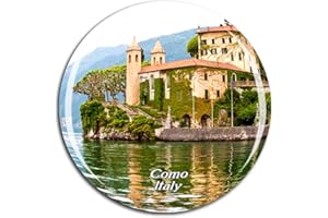 Weekino Italia Villa del Balbianello Lago di Como Calamità da frigo 3D Cristallo Bicchiere Tourist City Viaggio Souvenir Collezione Regalo Forte Frigorifero Sticker