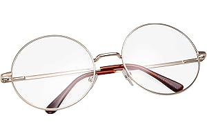 grinderPUNCH Non-Prescription Round Circle Frame Clear Lens Glasses