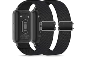 EverAct Elastische Armband kompatibel mit Samsung Galaxy Fit 3 Armband Ersatzband Uhrenarmband Zubehör für Samsung Galaxy Fit 3 SM-R390 Nylon Ersatzarmband Sport Uhrenarmband Damen Herren