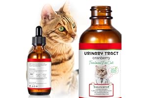 AUOIUOY Katzen Harnwegsinfektion Behandlung Tropfen,Ka-tzen UTI Heiltropfen mit Cranberry Extrakt Unterstützt Blase,Nierenstein,Prävention von Inkontinenz bei Harnversorgung Gesundheit für Katzen (1 Flaschen)