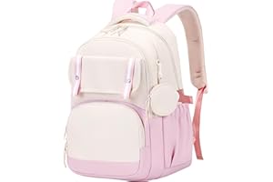 Aryan pink School Backpacks, 17In Lightweight School Bags for Girls,Cute Laptop Rucksack Casual Daypack for Elementary Secondary School Bags Travel (pink)