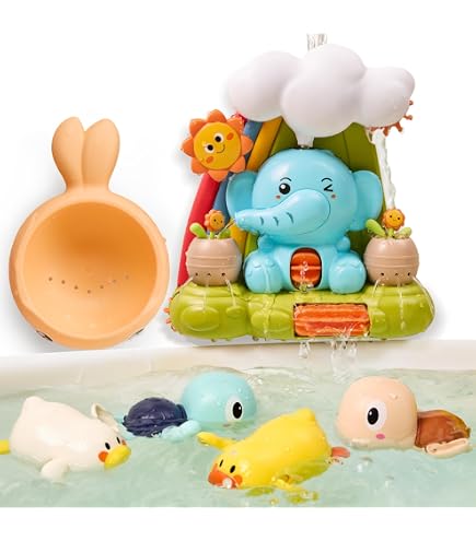 Pack De 4 Pulpos De Baño Con Luz Y Agua A Presión – Juguetes De Goma Para Piscina Y Bañera, Para Niños A Partir De 3 Años