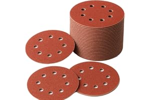 LESNIC 80 Grit Sanding Discs Pack of 50, 125 mm Quick Change Discs Velcro Sandpaper for Electric Sanders, Reliable Adhesion to Sanders
