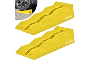 GADLANE Set de Rampes de Nivellement pour Caravane - 3 Niveaux, Antidérapant, UV-Résistant, Capacité 4.5-5 Tonnes, Idéal pour Cale Camping Car, Cales pour Camping-Car, Calle Camping-Car - Jaune