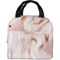 Clastyle Insulated Lunch Box Bag For Women - Large Pink Floral Lunch Tote With Adjustable Strap, Office, Picnic, Camping - View #7