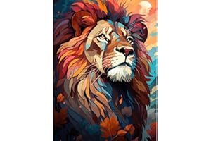 luckyarina Malen Nach Zahlen Erwachsene Löwe-Löwen Malen Nach Zahlen Erwachsene Leinwand,Tiere Paint by Numbers Adult DIY für Geschenk Home Wand Décor 30x40cm