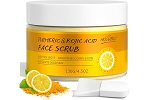 POP MODERN.C Kurkuma Kojisäure Peeling Gesichts, Vitamin C Aufhellendes Gesichtspeelingcreme, Entfernen Dunkler Flecken, Akne, Mitesser, Turmeric Gesichts Körperpeeling, Kojic Acid Face Scrub Für Frauen Männer