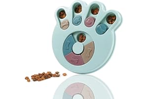 Petbuddy Pet Treat Feeder Puzzle | Interactive Dog & Cat Toys | Smart Hide & Slide Treat Game | Puppy Training Games |Blue Paw