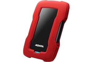 ADATA HD330 Disque Dur Externe 2000 Go, USB 3.2 Gen1, Rouge, Disque Dur Externe pour PC/Mac/PS4/XBOX/PS5, Résistant aux Chocs