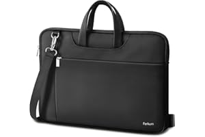 Ferkurn Laptop Bag Case Sleeve 15 15.6 16 inch for Women Men Compatible with 15"/16" MacBook Pro/Air M4/M3/M2/M1, Surface Laptop 6/5 Book, XPS 15, HP Pavilion, Lenovo, Acer, ASUS, Samsung, Black