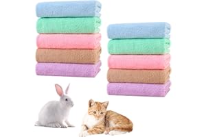 WTUGJEP 10 piezas de mantas de conejillo de Indias para hámster, forro polar para jaula, accesorios suaves para cobayas, manta para mascotas de animales pequeños, ropa de cama para dormir, suministros