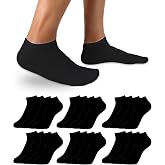 DIVABONNA 12 Pairs Men's and Women's Ankle Socks &ndash; Soft, Breathable and Comfortable Cotton Short Socks