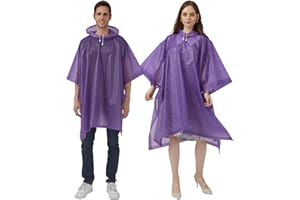 COSOWE Rain Poncho Raincoats Waterproof for Adult, Family Pack Coats for Men Women, Reusable Jacket with Hood for Camping, Disney, Hiking, Travel