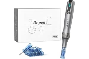 Dr. Pen M8S Microneedling Pen, Original Dr. Pen Máquina Profesional Kit de Pluma Inalámbrica Microneedle para Rostro Cuerpo Crecimiento de Cabello y Barba Regalo - 8 Cartuchos