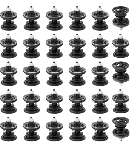 50 Clips De Garniture Voiture Biglumin - Rivets Plastique Compatible VW T4 T5 701867299