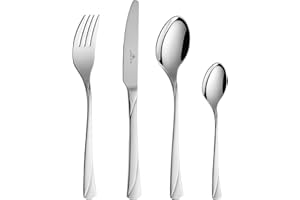 ‎GERLACH Gerlach Valor Zestaw Sztućców Dla 6 Osób Ze Stali Szlachetnej Nierdzewnej Komplet Łyżka Widelec Nóż Obiadowy Łyżeczka Do Mycia W Zmywarce Połysk 24 Elementy