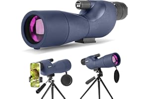 BOSSDUN 25-75X Spektive mit Stativ, Zoom Wasserdichtes BAK4 Prisma-Monokular-Teleskop für Vogelbeobachtung, Zielschießen, Wildtiere, Jagd und Landschaft, mit Telefonadapter und Hülle