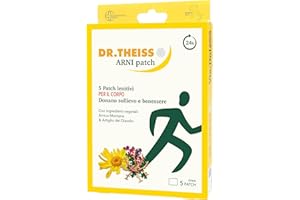 DR.THEISS Dr. Theiss Arni-patch - Cerotti per i Dolori (Confezione da 5) con Arnica e Artiglio del Diavolo per Trattamento di Dolori Articolari e Muscolari a Cervicale e Schiena o Pancia per Dolori Mestruali)