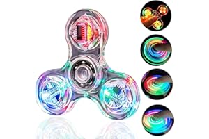 SIMAO TOYS LED Fidget Hand Toys, Jouet Soulagement du Stress, Anti-anxiété, Développement du Cerveau, Cadeau pour Enfants et Adultes - Cristal-Blanc
