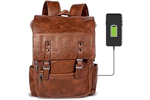 ALI WOMAN Aliwoman® - Zaino pelle - Porta PC con Porta USB - Zaino da viaggio - Disponibile in Nero, Marrone e Marrone Vintage – Zaino Ryanair - Mod.Urban