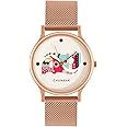 TEAL BY CHUMBAK Round Dial Analog Watch for Women|Yin Yang Ele Collection| Stainless Steel Strap|Gifts for Women/Girls/Ladies |Stylish Fashion Watch for Casual/Work