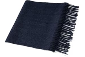 Villand Écharpe en pur cachemire à 100% avec des bordures à franges, Châle en cachemire extra doux et large pour femmes et hommes.