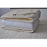 Merino Wool Parure de lit 100 % laine d'agneau Mérinos Surmatelas Super King size 180 x 200 cm Produit naturel parfait pour u