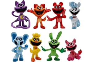 Atsmoce®8 Pzs Figuras Acción Smiling Critters, Juguetes de Figures Set de Critters Sonrientes, Decoraciones para Pasteles, Favores de Fiesta, Regalos para Jugadores y Fanáticos