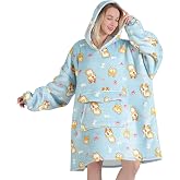 Mewkou Tragbare Decke Hoodie f r Erwachsene  bergro e Sherpa-Fleece-Decke Hoodie f r Damen und Herren