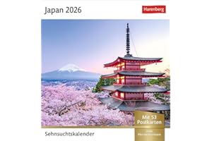 Japan Sehnsuchtskalender 2026 - Wochenkalender mit 53 Postkarten: Fernweh in einem Foto-Kalender zum Aufstellen. Die schönsten Landschaften und Städte ... Tischkalender. (Sehnsuchtskalender Harenberg)