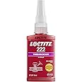 Genuine Henkel Loctite 222 Threadlocking Adhesive - Low Strength - Easy Disassembly - Suitable for All Metal Threaded Assemblies - Glue 50 ML