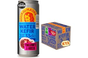 Agua de Madre Pomegranate & Hibiscus Bitters Kefir Water (12x33cl) - Refreshing Sparkling Probiotic Drink