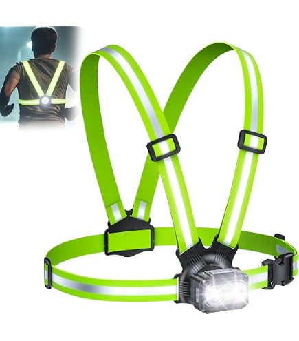 Sylanda Gilet De Sécurité LED Avec Bandes Réfléchissantes - Idéal Pour Jogging, Randonnée Et Cyclisme Nocturne