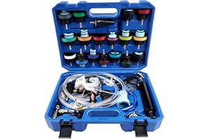 Hopzty 28 Piezas Universal Radiador Probador de Presión Tanque de Agua Probador de Presión Herramienta de Detección de Fugas