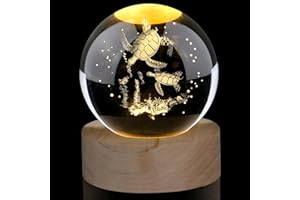 AWARDSEN Boule de cristal en forme de tortue - Cadeaux pour femme - Ornements d'animaux en verre - Presse-papier - Décoration tortue - Cadeau pour femme