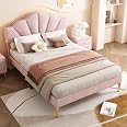 Lit Simple Rembourré 90x200 Avec Tête De Lit Et Rangement – Cadre En Bois, Sommier à Lattes – Gris Clair – Sans Matelas