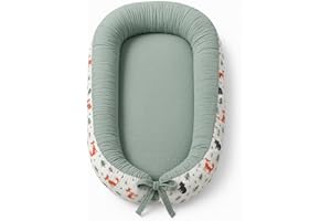 Bimocosy Babynest aus Baumwolle, Kuschelnest Kokon mit Griffen, Beidseitig nutzbar, 85X48cm, Atmungsaktiv & Weich, Neugeborenen Nestchen für sicheren und komfortablen Schlaf, OEKO-TEX zertifiziert