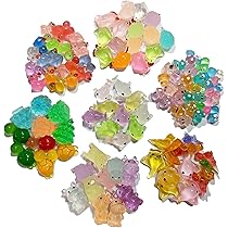 200 Mini Anatre In Resina Colorate - Per Decorazione Acquario, Giardino, DIY, 1.6x1.8 Cm - Foto 9