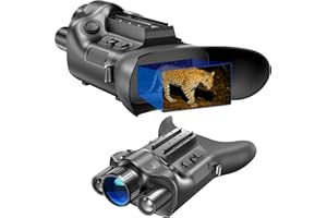 4K Jumelle Vision Nocturne avec Télémètre, Dowesyeen 6000mAh Rechargeable Lunette/Jumelles Adultes Puissante avec Vision Nocturne Infrarouge et Diurne pour Chasse,Camping,Wi-FI