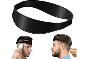 LONGHAO Silikon Haarschnitt Band,Ausschnitt Rasierschablone,Gebogenes Silikon-Haarschneideband,Haarschnittband Rasierschablone,FüR Diy-Heimhaarschnitte Zum Rasieren Des Halsausschnitts (schwarz)