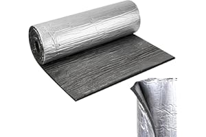 Baketron 10mm Dämmmatte Auto Selbstklebende Schallschutzmatte Isolierung Matte,Schallschutz Mattenrolle,Feuerfest, Feuchtigkeitsfest, Wasserdicht 200cm×50cm