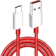 MYVN WARP/Dash Charging Type c Charger Cable Compatible for One Plus 8T /8 /8pro /7 Pro / 7T / 7T Pro Nord and Dash Charge for One Plus 3 / 3T / 5 / 5T / 6 / 6T / 7(1 M, Red)