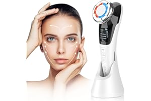 ANLAN Masajeador Facial Instrumento Multifuncional con Frío Calor Roja y Azul para Antiarrugas, Anti-envejecimiento, Limpieza Profunda, Cuidado Facial