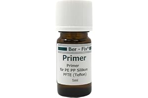 Ber-Fix 5ml Primer für PE, PP, Silikon und Teflon Vielseitiger Haftvermittler für Industriekleber, Sekundenkleber, 2K Kleber und mehr Schnelle Wirkung in 60 Sekunden, Qualität Made in Germany