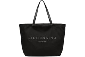 Liebeskind Berlin Damen-Shopper „Aurora“ – Große Canvas-Tasche Damen mit Reißverschlussfach und Leder-Schulterriemen – Shopper Bag Women – Passend für Laptops bis 16 Zoll – Light Bag