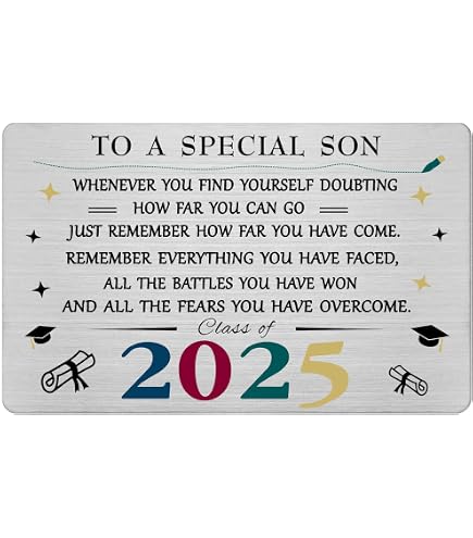 Ling Design Abschlusskarte 'Son So Proud Of You' – Mit Goldfolie, 16x16 Cm, Inkl. Umschlag
